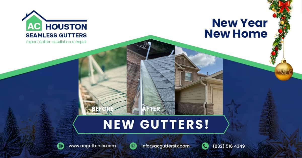 AC Houston Seamless Gutters, happy new year 2025!