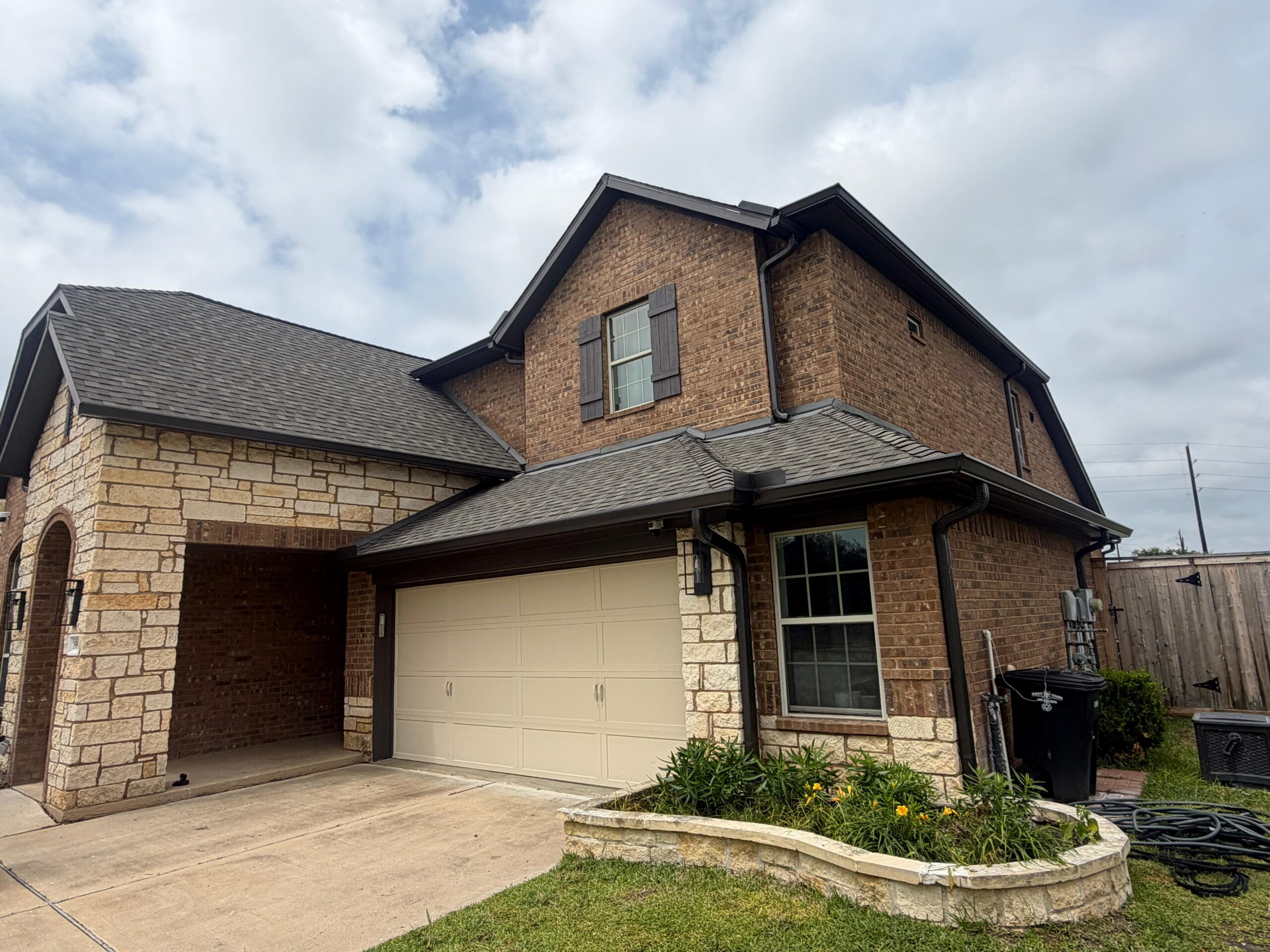 Recent gutter installation photo from AC Houston Seamless Gutters