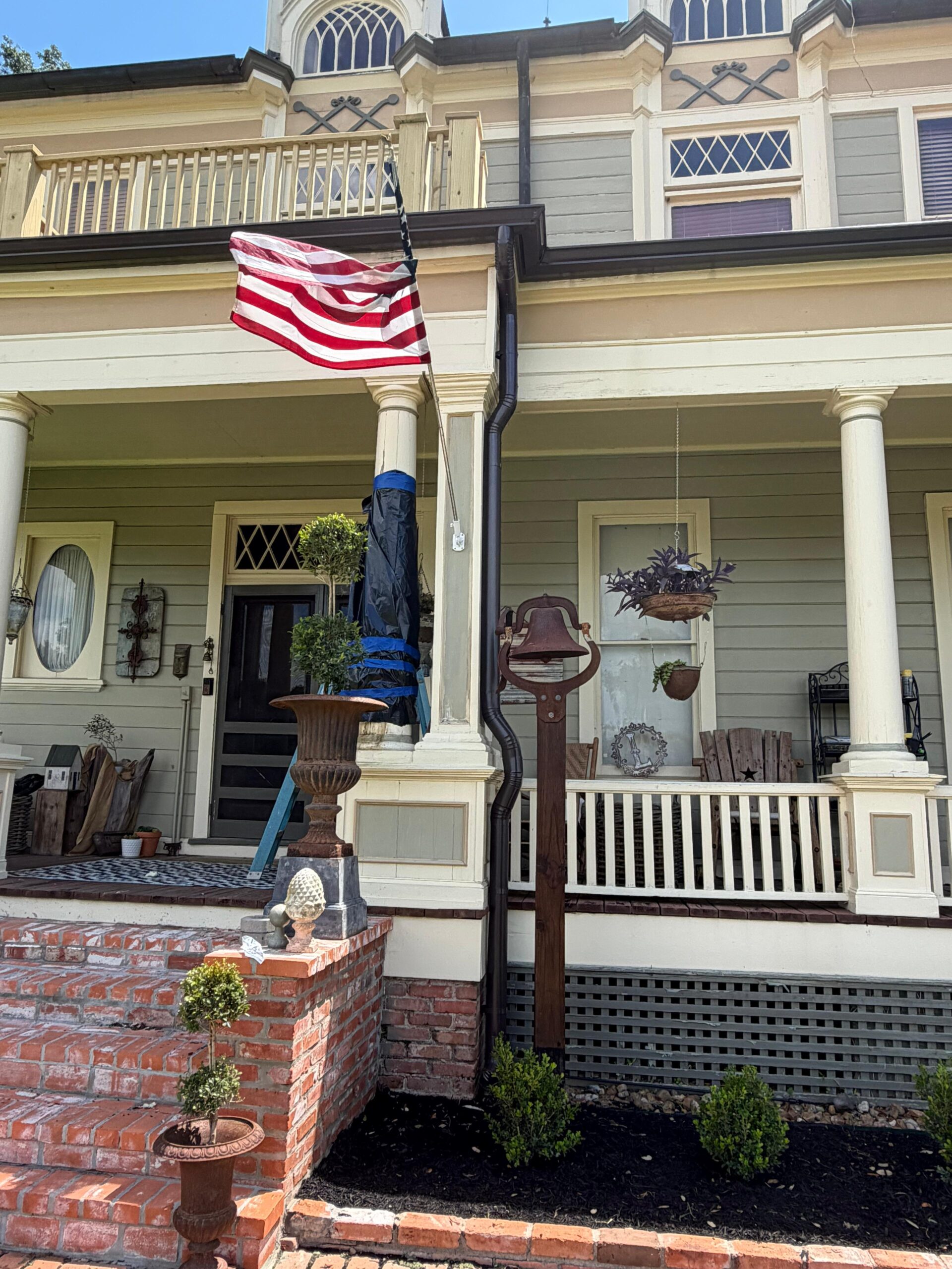 Completed seamless gutter installation by A.C. Houston Seamless Gutters