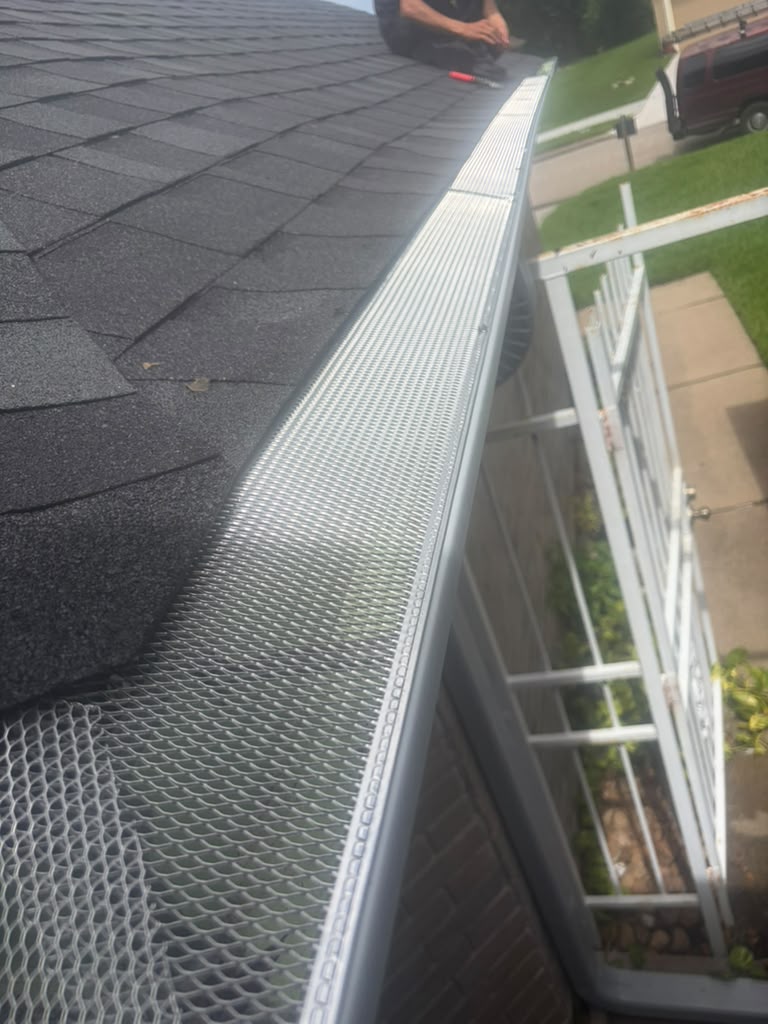Micro-mesh gutter guard installed to keep debris out
